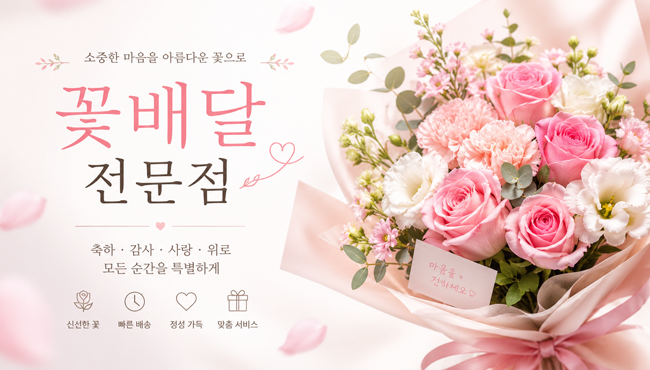 꽃집 꽃배달 안내